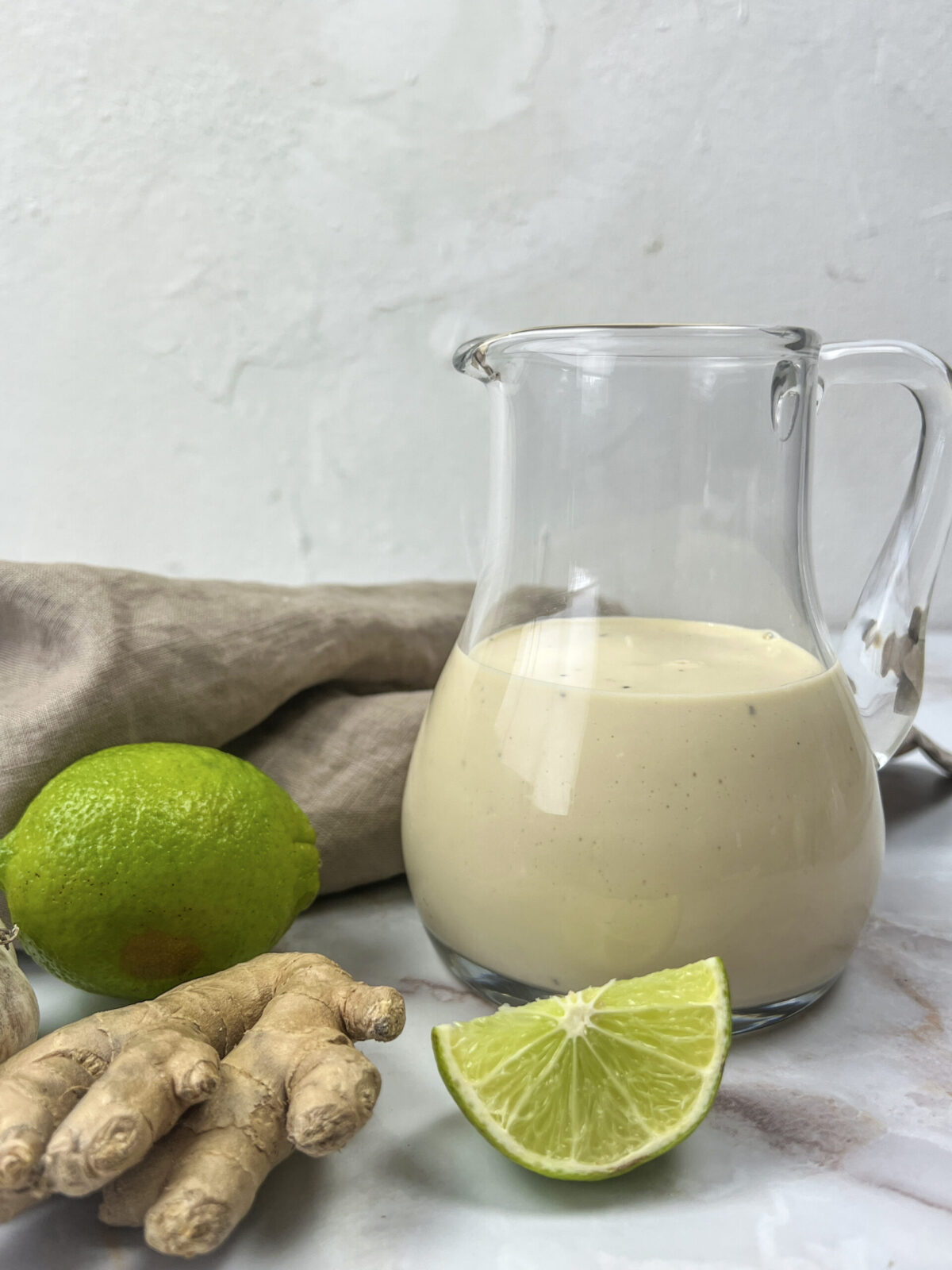 A jar of homemade Miso Ginger Dressing