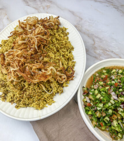 A Refreshing Delight:Arabic Salad and Mujadra, a Perfect Pairing