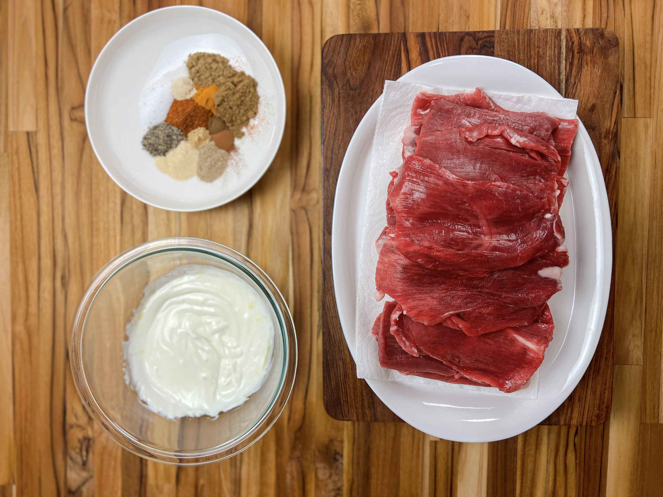 Homemade Lamb Shawarma Wrap ingredients 