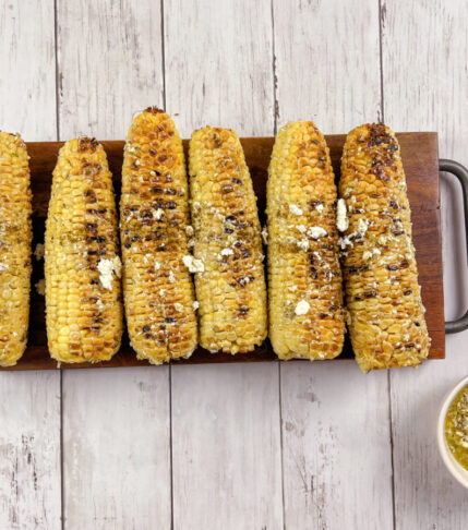 Grilled corn with za'atar butter