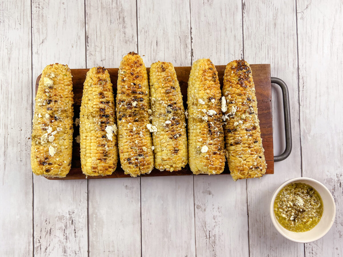 Grilled corn with za'atar butter