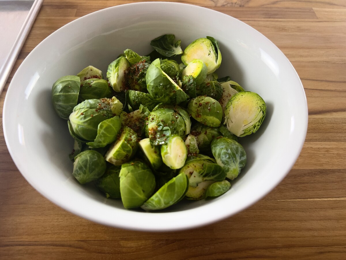Roasted Brussels Sprouts With Pomegranate Molasses Dressing