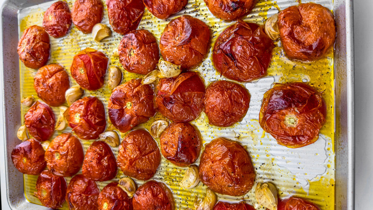 Roasted Tomato and Garlic Cooling Down