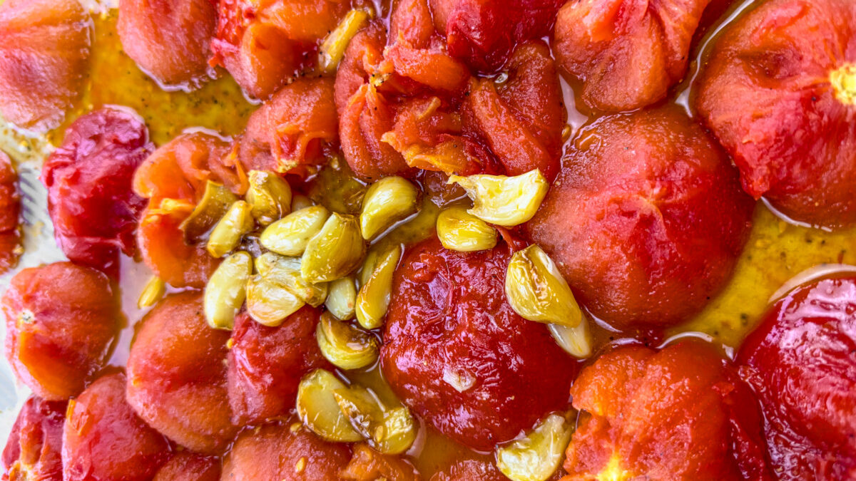Roasted Tomato and Garlic Cooling Down
