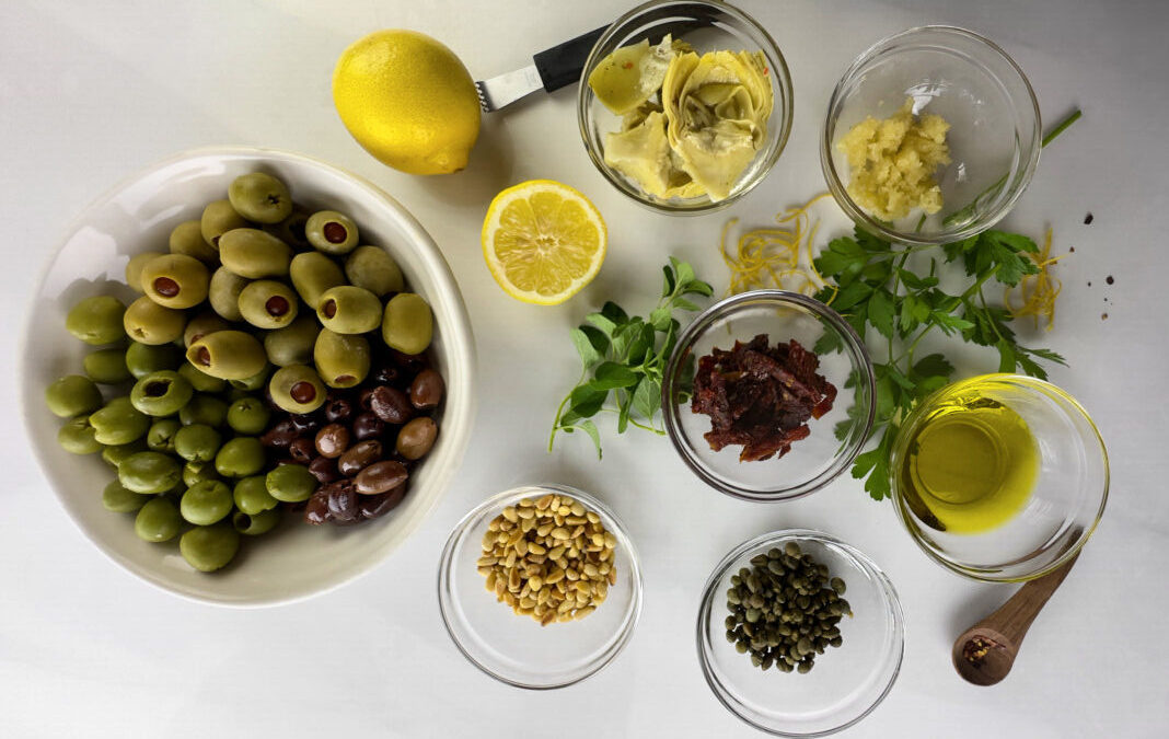 Ingredients for Homemade Olive Tapenade Recipe