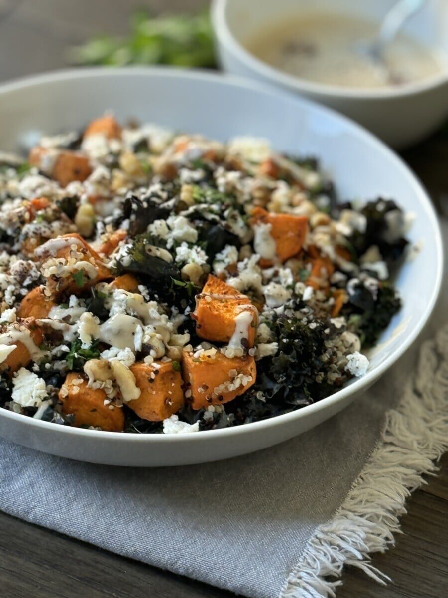 Savor the Flavor: Quinoa Salad with Kale and Sweet Potatoes