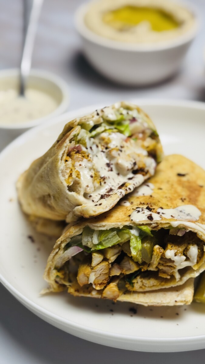 Chicken, shawarma sandwich 