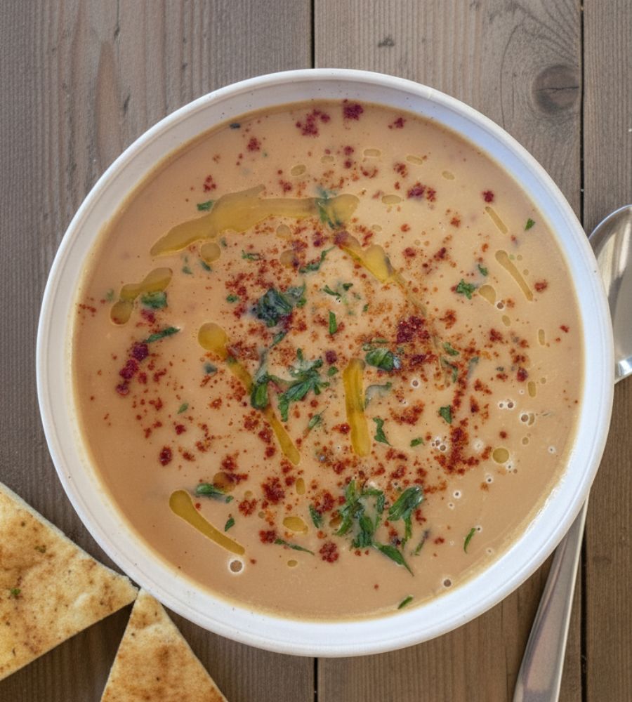 Moroccan fava bean soup (bissara) Ramadan starter