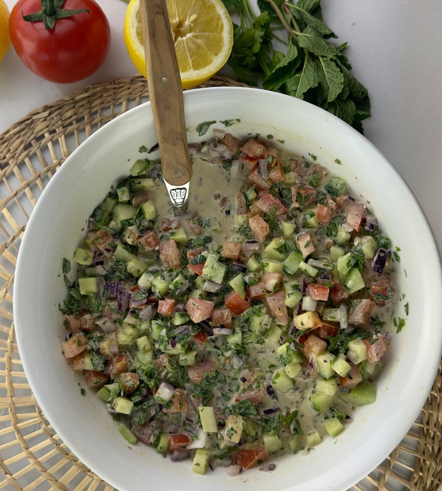 Middle Eastern tahini salad Ramadan side dish