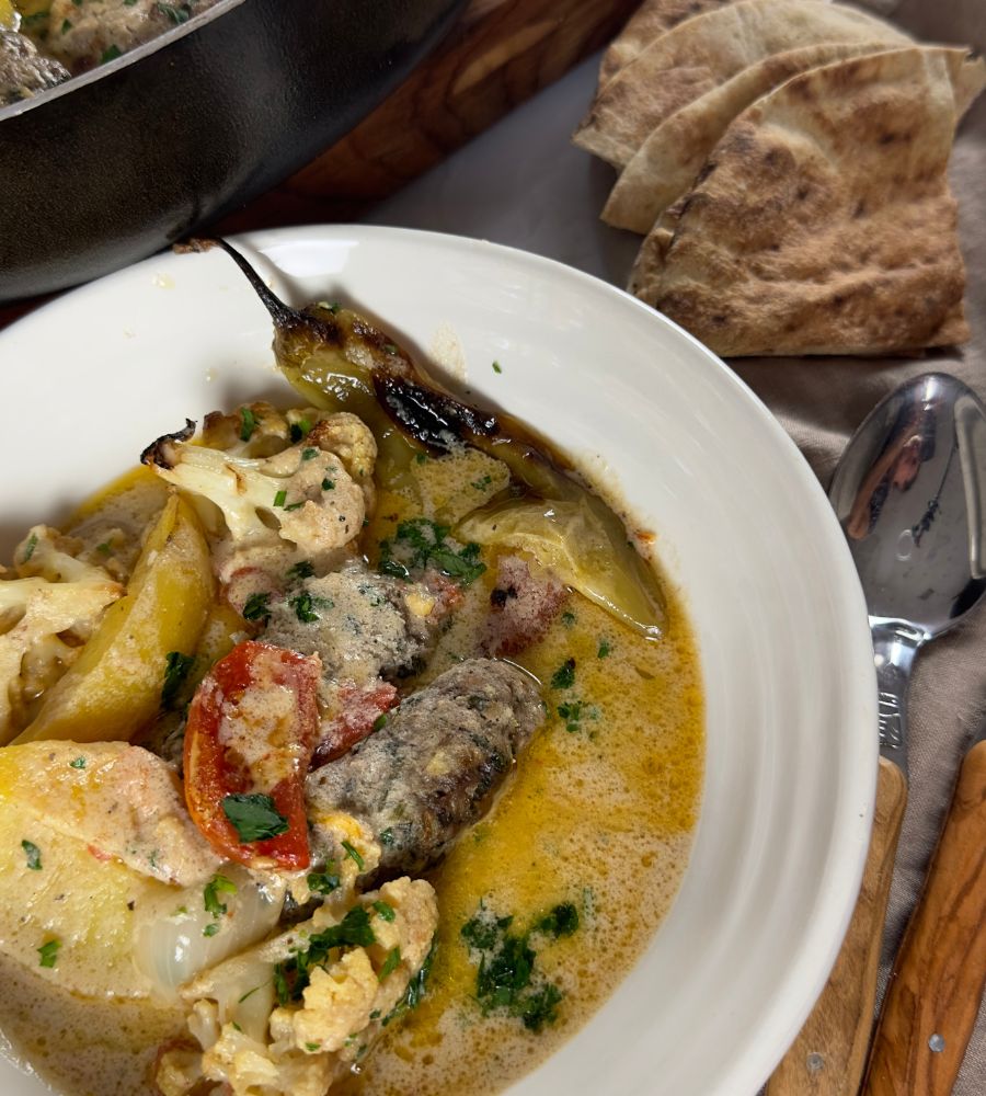 Lamb Fatteh with Creamy Tahini-Yogurt Sauce