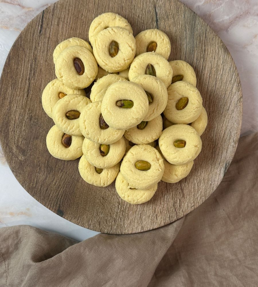 Ghraybeh Middle Eastern shortbread cookies for Ramadan