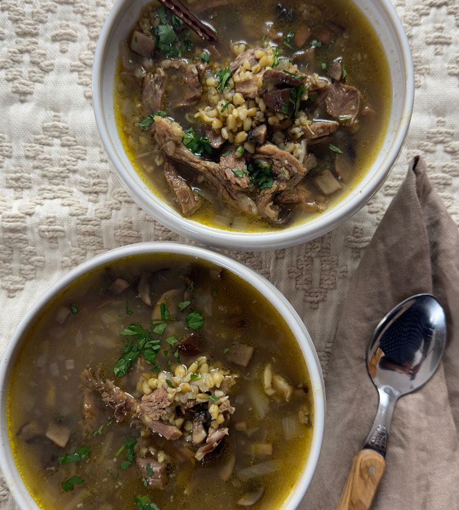 Lamb and freekeh soup Ramadan starter