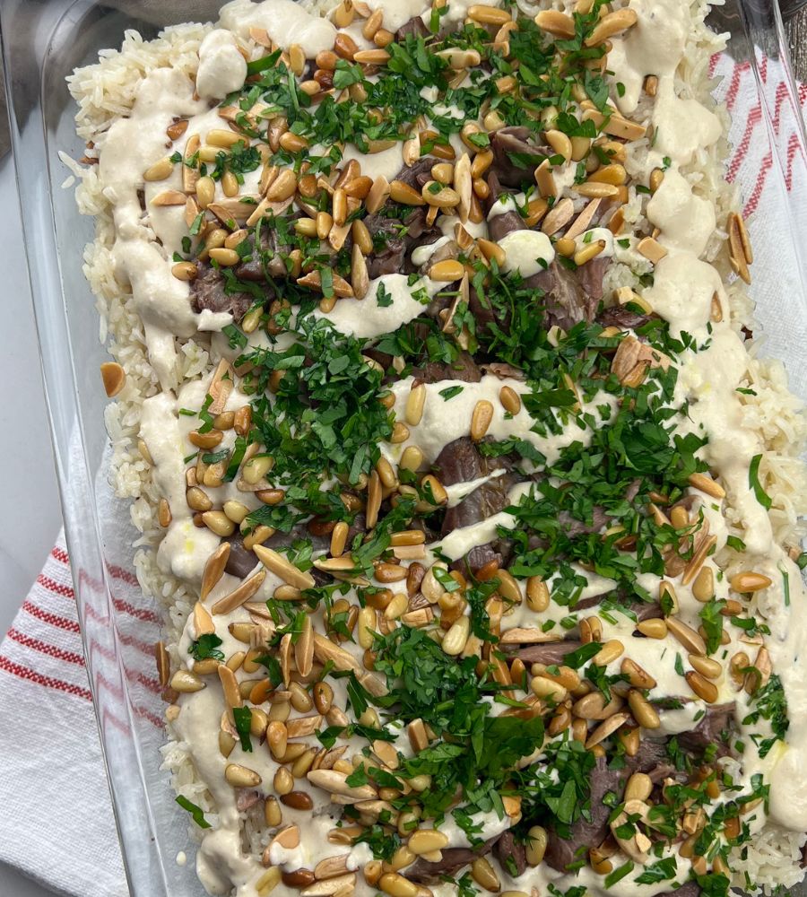 Lamb Fatteh with Creamy Tahini-Yogurt Sauce