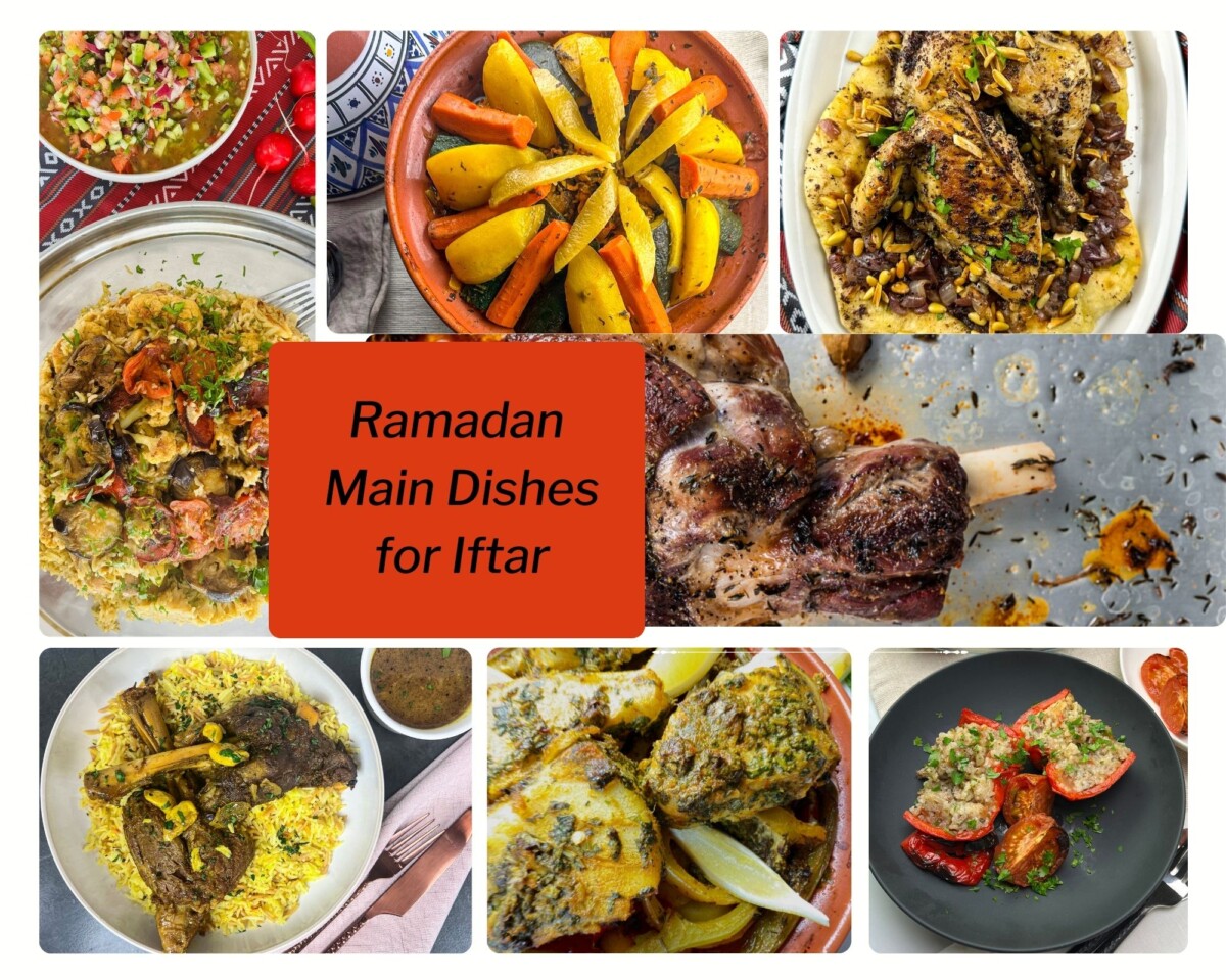 Best Ramadan recipes for Iftar featuring traditional Mediterranean and Middle Eastern main dishes